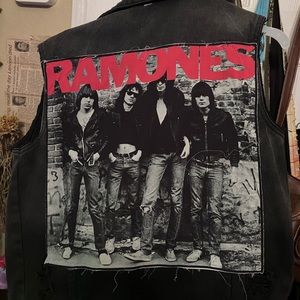 thrifted ramones vest